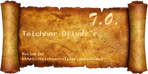 Teichner Olivér névjegykártya
